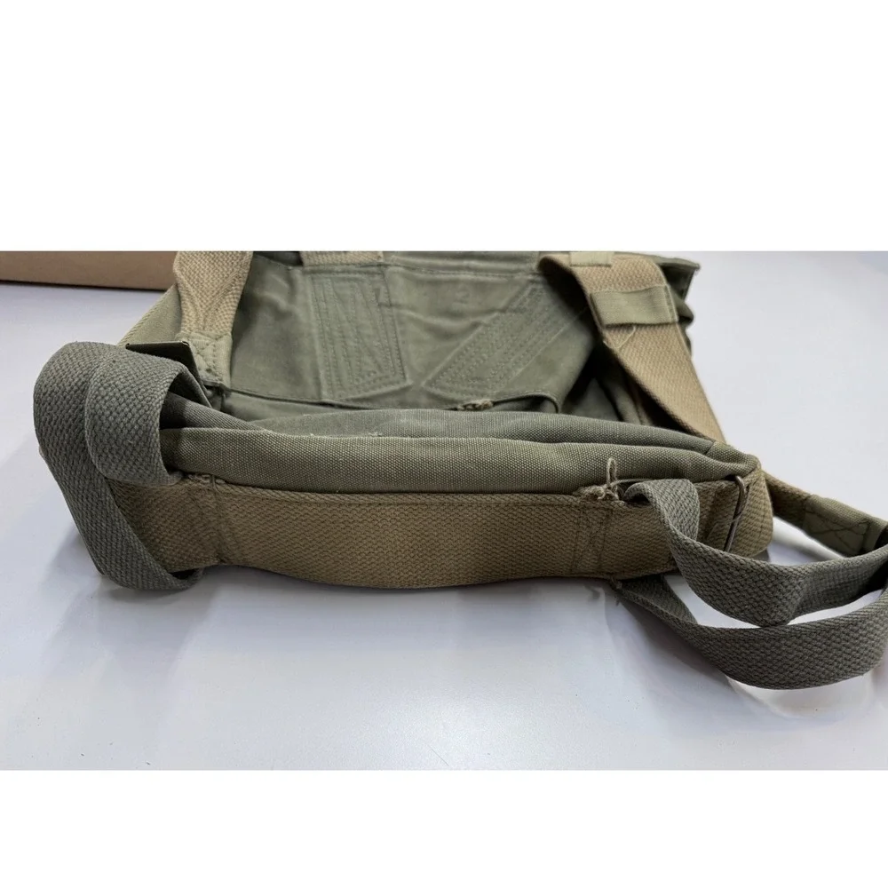 Vintage Military Surplus Canvas Field Backpack Olive Drab Rucksack Gorpcore Bag